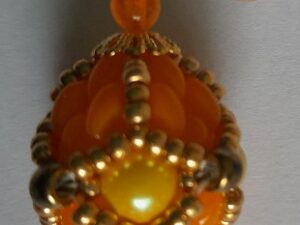 KIT Stained Glass Earings in oranje, by Nela Kábelová KIT