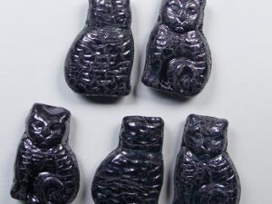 0020325 Jet Blue Green Lazura Luster Cat Beads kralen 4 Pc. - Afbeelding 1