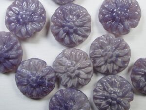 0080724 Opal Tanzanite Flower Beads 14 mm 8 Pc. - Afbeelding 1