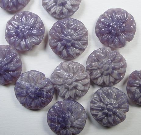 0080724 Flowers 14 mm Opal Tanzanite color 21360