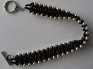 KIT Just Rollin' Along Bracelet, Black White Pearl, by Trendsetter Eileen Barker KIT
