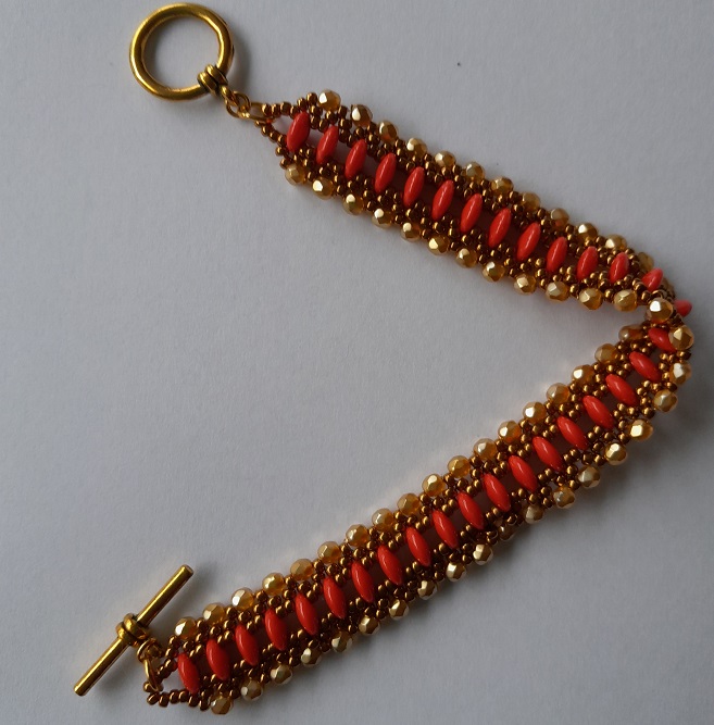 Kit Just Rollin'along Bracelet opaque red bronze gold