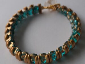 KIT So Cute Bracelet, Golden Aqua, by Akke Jonkhof KIT