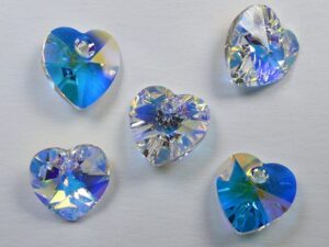 PrHP-10-CAB Maxima Heart Pendant, 10 mm, Preciosa, Crystal AB - Afbeelding 1