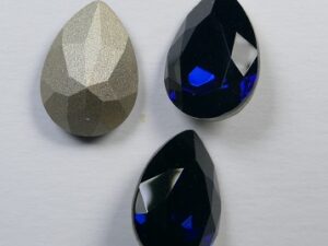 PrPe-14-DKIN Baroque Pear Fancy Stone, 14x10 mm, Preciosa, Dark Indigo