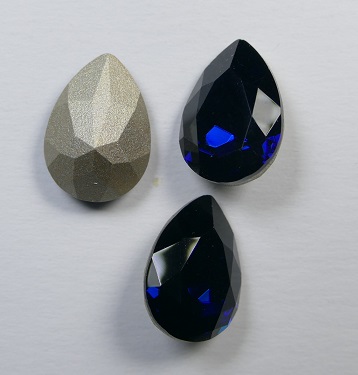 PrPe-14-DKIN Preciosa Baroque Pear fancy stone 14x10 mm dark indigo