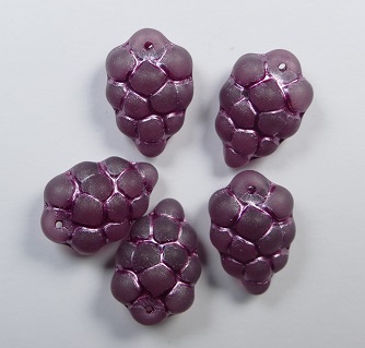 0080727 Matte Amethyst Fuchsia Washed Druiventrosje 16x11 mm color 20030-84100-54321