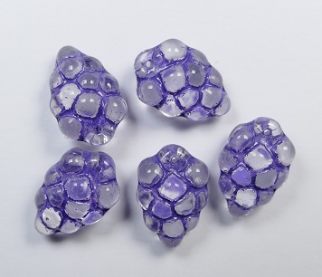 0080728 Crystal Blue-Purple Washed Druiventrosje 16x11 mm color 00030-54325