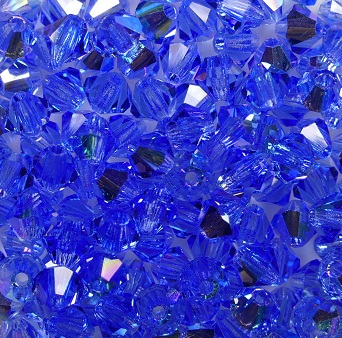 PrBic-04-SAPGL Preciosa Bicones 4 mm Sapphire glitter