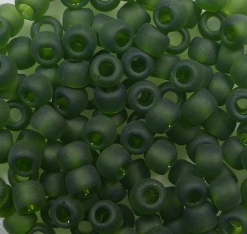 TR-06-0940F Toho Rocailles 6-0 Transparant Frosted Olivine color 940F