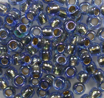 TR-06-0997 Toho Rocailles 6-0 Gold Lined Rainbow Light Sapphire color 997