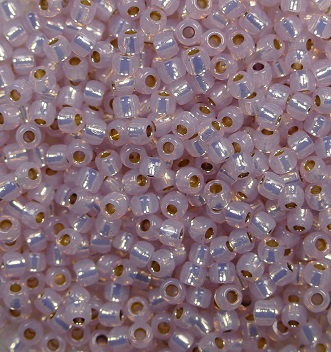TR-11-PF2121 Toho Rocailles 11-0 Inside Permanent Finish Silver Lined Milky Light Amethyst color PF2121