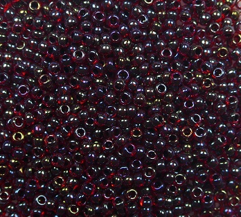 TR-15-0400 Toho Rocailles 15-0 Inside Color Rainbow Ruby Jet Lined color 400