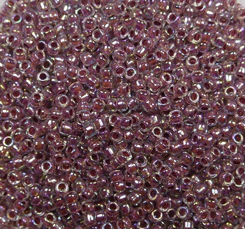 TR-15-0771 Toho Rocailles 15-0 Inside Color Rainbow Crystal Strawberry Lined color 771