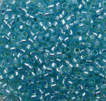 TT-01-PF2117 Toho Treasures 11-0 Permafinish Translucent Silver Lined Aqua color PF2117