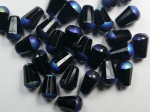 0010531 Jet AB Facetted Drop, 8x6 mm 10 Pc. - Afbeelding 1