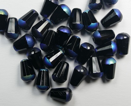 0010531 Jet AB facetted drop 8x6 mm color 23980-28703