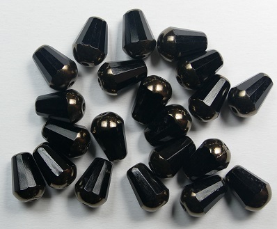 0010532 Jet Bronze Washed facetted drop 8x6 mm color 23980-14415