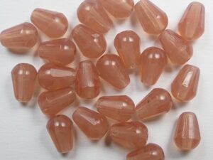 0070475 Pink Opal Facetted Drop, 8x6 mm 10 Pc. - Afbeelding 1