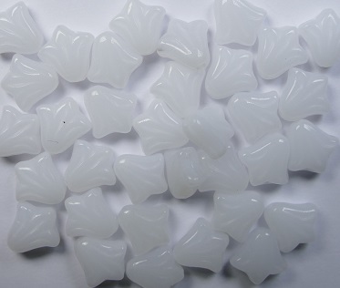 0140294 Lily Flower Beads 9×9 mm White Alabaster color 02010