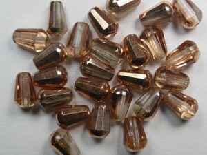 0150202 Crystal Capri Gold Facetted Drop, 8x6 mm 10 Pc. - Afbeelding 1