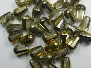 0150203 Crystal Amber Facetted Drop, 8x6 mm 10 Pc. - Afbeelding 1