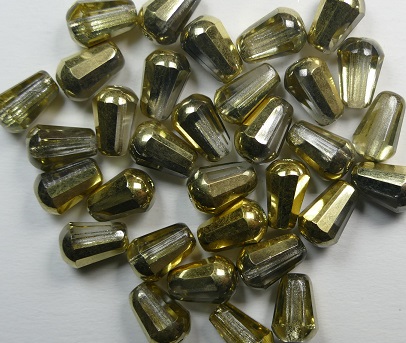 0150203 Crystal Amber facetted drop 8x6 mm color 00030-26441