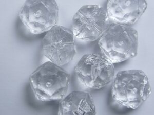 0150204 English Cut Facet Beads 10 mm Crystal 10 Pc. - Afbeelding 1