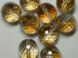 FP1-14-00030-22501 Crystal Celsian Czech Glass Facet Firepolish 14 mm 5 stuks