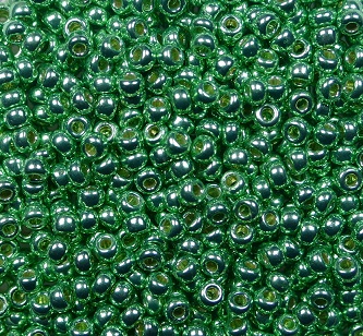 M-11-4214 miyuki rocailles 11-0 duracoat galvanized dark mint green color 4214