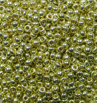 M-11-5102 miyuki rocailles 11-0 duracoat galvanized pale soft gold color 5102