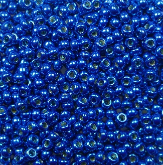 M-11-5114 miyuki rocailles 11-0 duracoat galvanized dark capri Blue color 5114