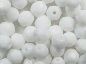 FP1-05-02010 White Alabaster Czech Glass Facet Firepolish 5mm 35 stuks - Afbeelding 1