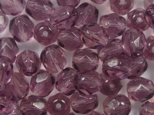 FP1-05-20050 Amethyst Czech Glass Facet Firepolish 5mm 35 stuks - Afbeelding 1