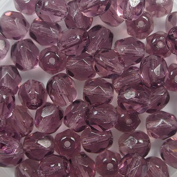 FP1-05-20050 Firepolish facet 5 mm amethyst color 20050