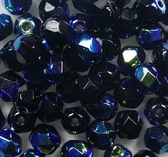 FP1-05-23980-28701 Firepolish facet 5 mm Jet AB color 23980-28701