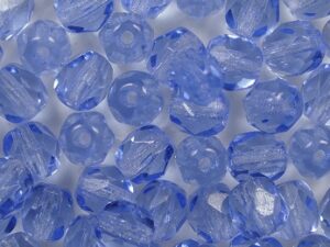 FP1-05-30020 Light Sapphire Czech Glass Facet Firepolish 5mm 35 stuks - Afbeelding 1