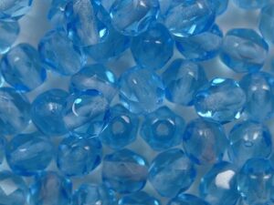 FP1-05-60030 Aqua Czech Glass Facet Firepolish 5mm 35 stuks - Afbeelding 1