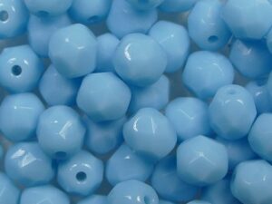 FP1-05-63020 Opaque Blue Turquoise Czech Glass Facet Firepolish 5mm 35 stuks - Afbeelding 1