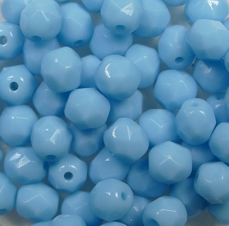 FP1-05-63020 Firepolish facet 5 mm opaque blue turquoise color 63020