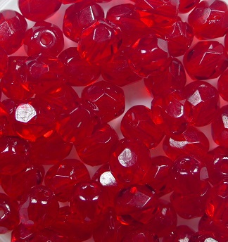 FP1-05-90090 Firepolish facet 5 mm Siam Ruby color 90090