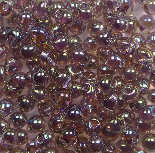 m-d-4-0256 miyuki drops 3,4 mm Transparent Smoky Amethyst AB color 256