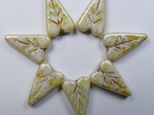 0040268 Caraway Heart Leaf Beads 4 Pc. - Afbeelding 1
