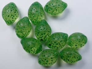 0130160 Jonquil Green Washed Citroen kralen 6 Pc. - Afbeelding 1