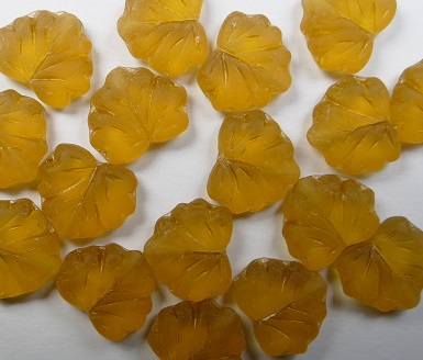 MPL-10060-84110 maple leaves 11x13 mm Matte Topaz color 10060-84110