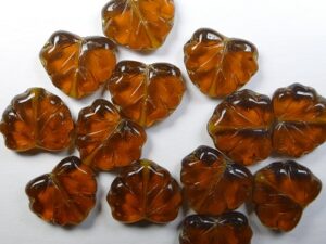 MPL-10230 Smoky Topaz Maple Leaf 15 Pc.