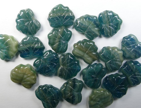 MPL-X1316 maple leaves 11x13 mm Mediterranean Sea color X1316