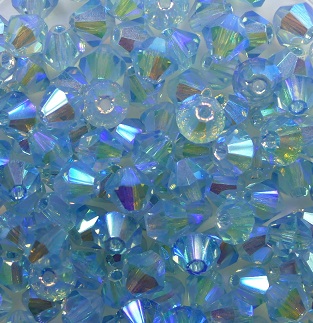 04-MC-60010-28884 Aqyamarine Blue Marbo 4 mm bicones color 60010-28884