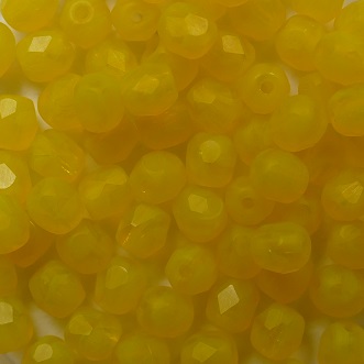 FP1-04-81230-84100 Matte Yellow Opal 4 mm firepolish facet color 81210-84100