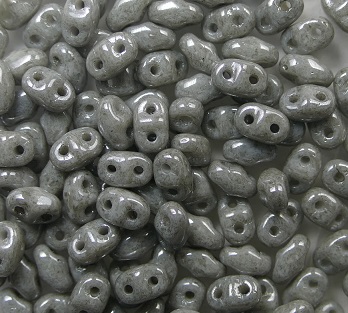 M-MD-03000-14449 Matubo MiniDuo 4x2,5 mm Opaque White Grey Luster color 03000-14449